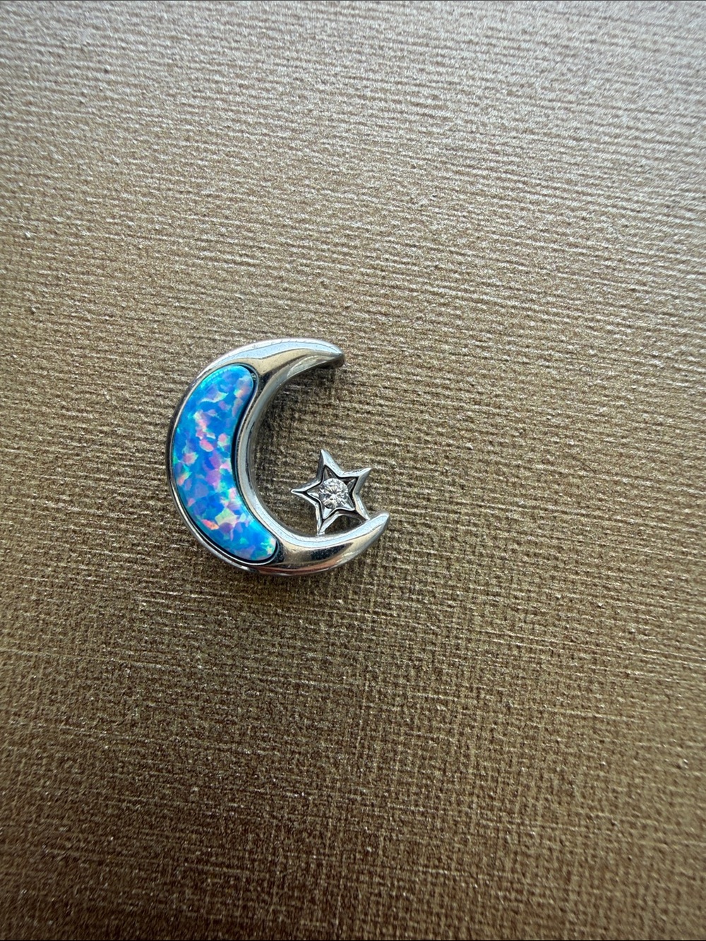 925 Sterling Silver Alamea Opal Moon & Star Pendant